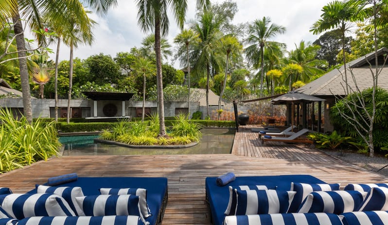 The Slate-Two Bedroom Pool Villa-Outdoor daybeds to landscape